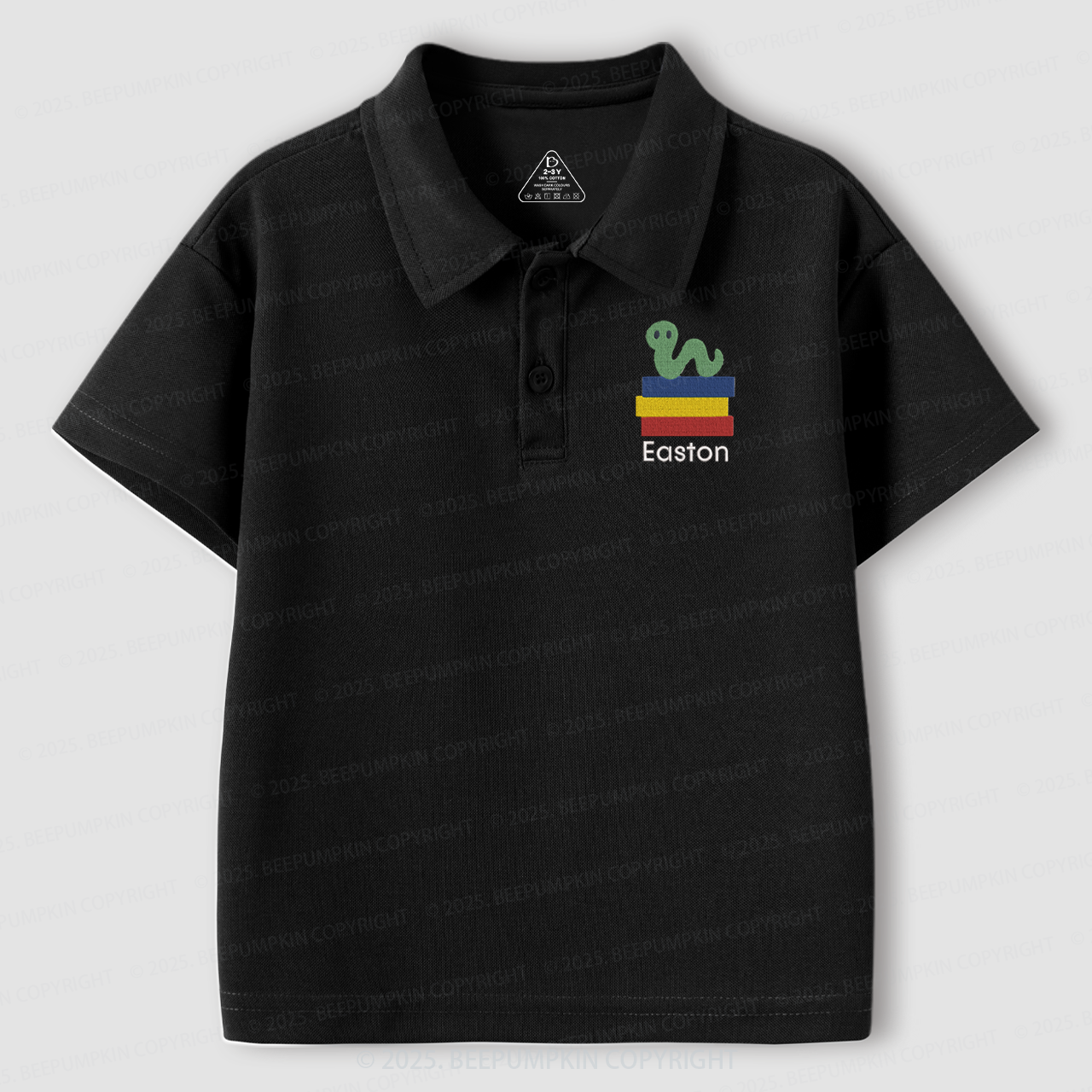 Personalized Caterpillar Book Toddler&Kid's Polo Shirt Beepumpkin