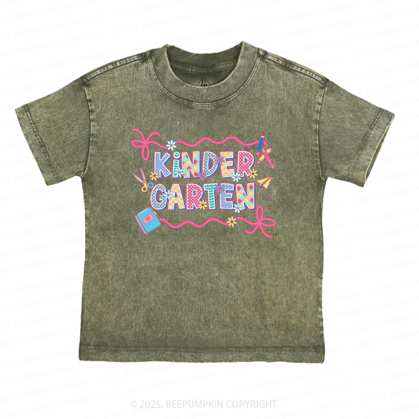 Personalized Coquette Pencil Toddler&Kids Washed Tees