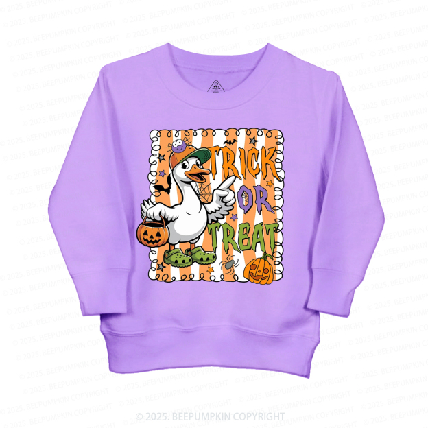 Halloween Goose Trick Or Treat Kid's Sweatshirt