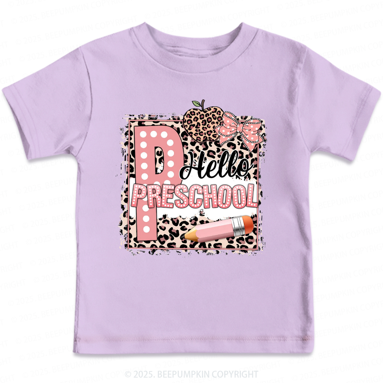 Personalized Leopard Grade Back To School Toddler&Kid's Tees Beepumpkin