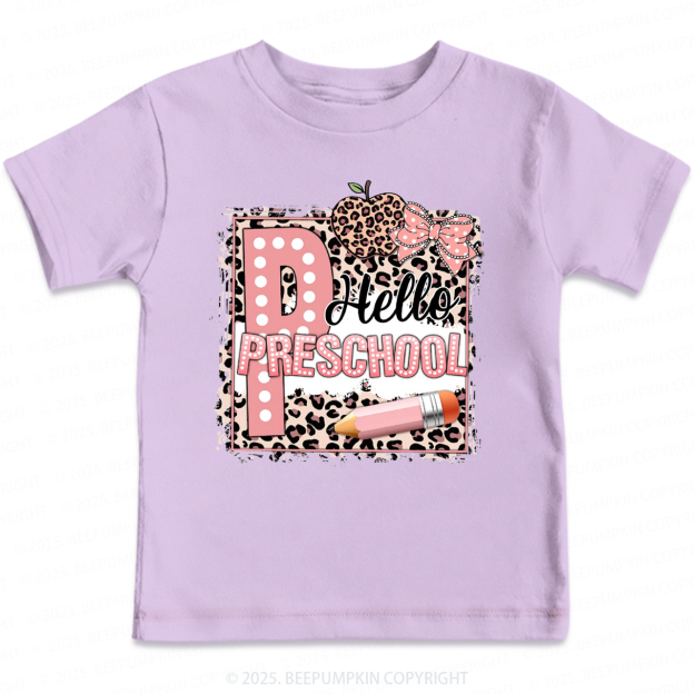 Personalized Leopard Grade Back To School Toddler&Kid's Tees Beepumpkin