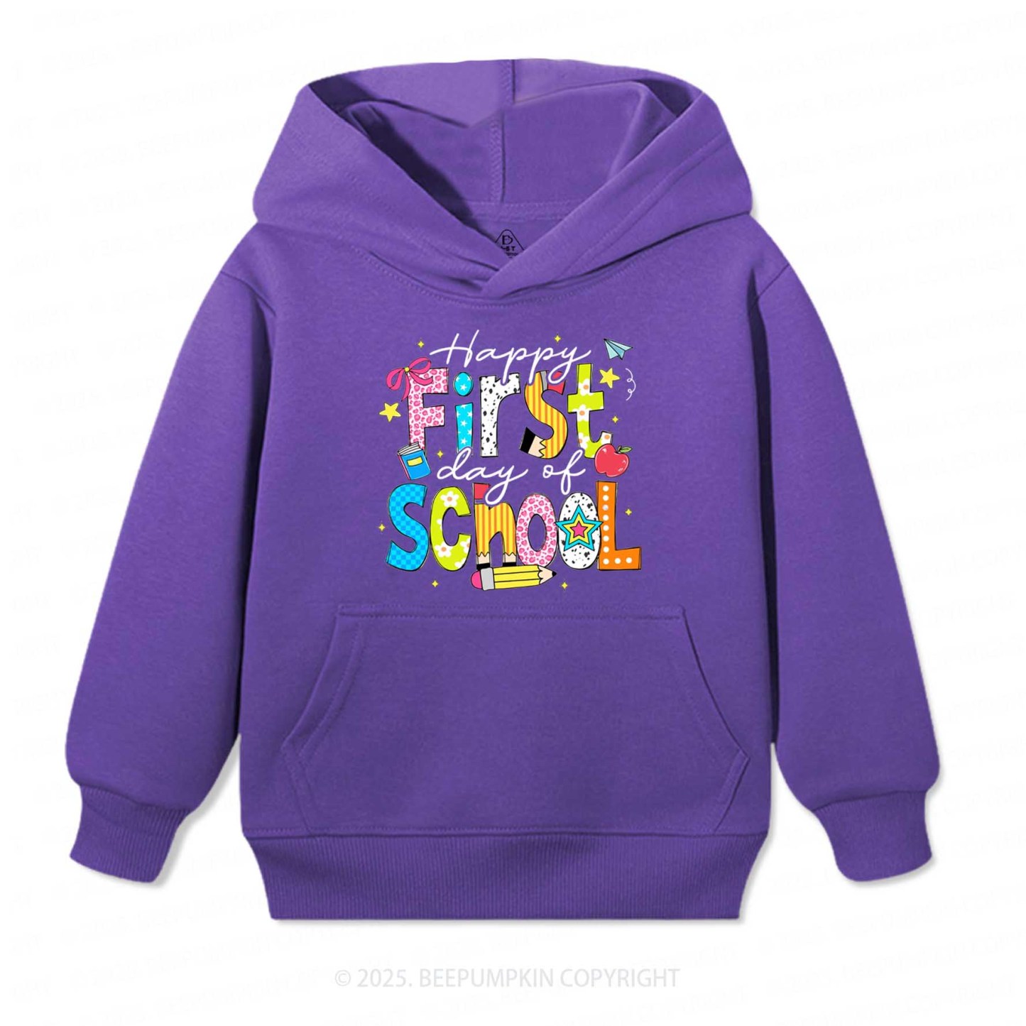 Happy First Day Of School Kid's Hoodies Beepumpkin
