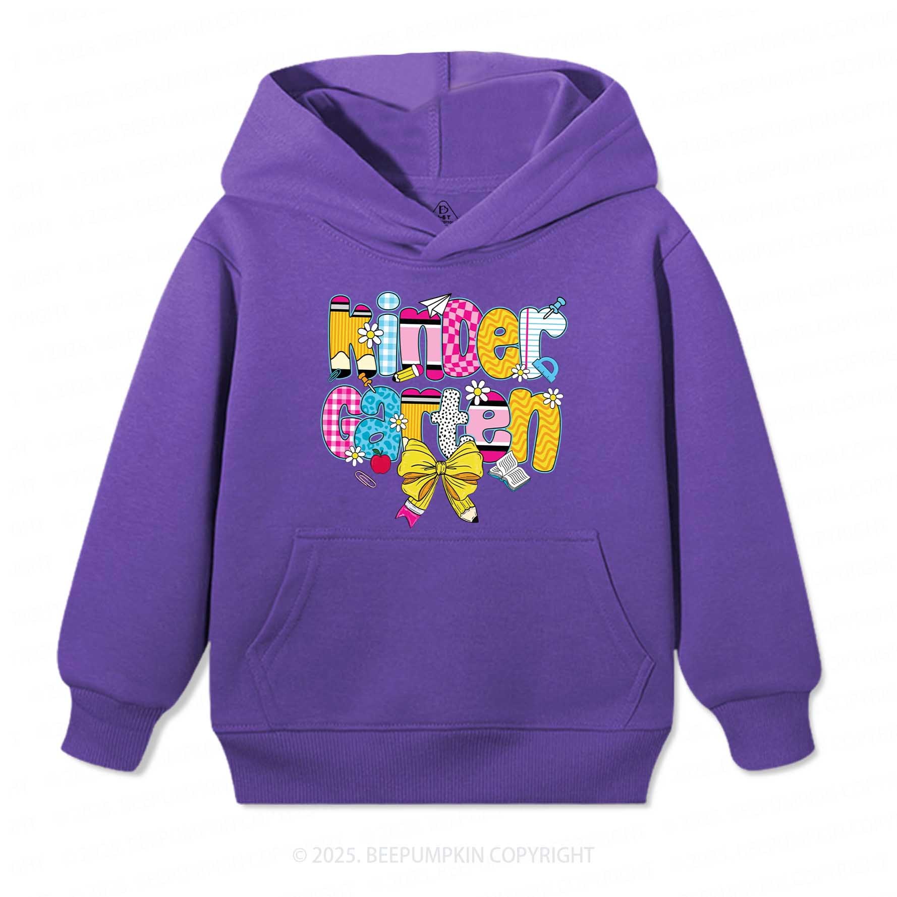 Personalized Checkered Sublimation Kid's Hoodies Beepumpkin