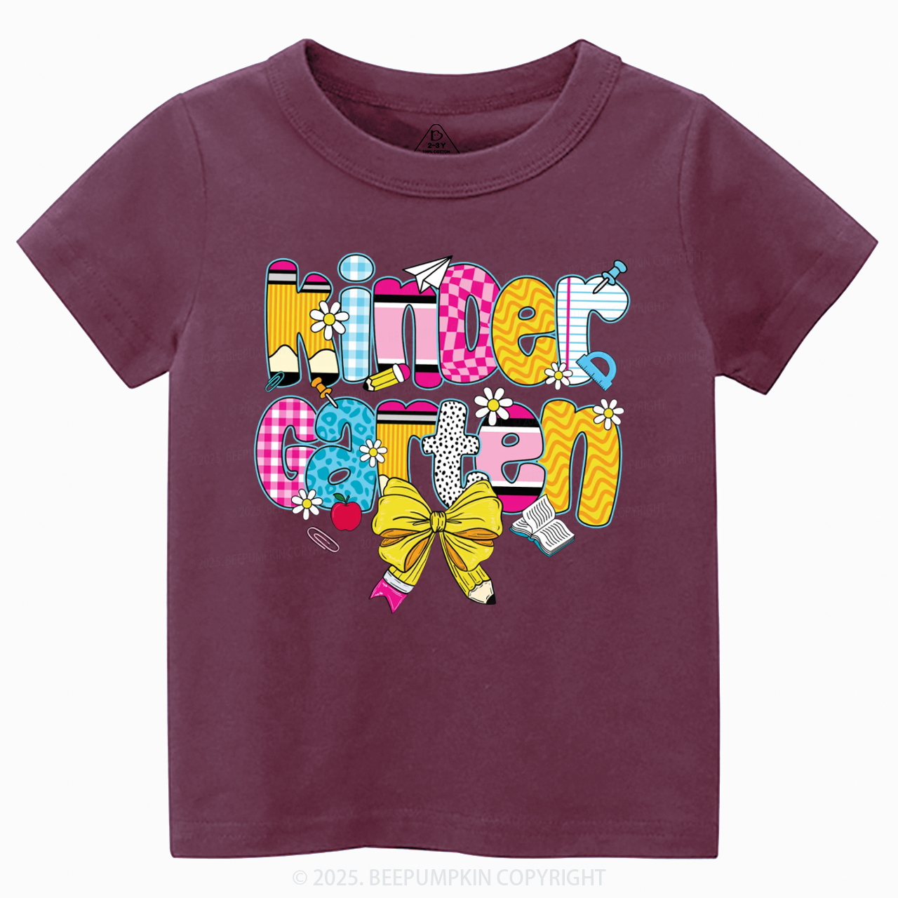 Personalized Checkered Sublimation Toddler&Kid's Tees Beepumpkin