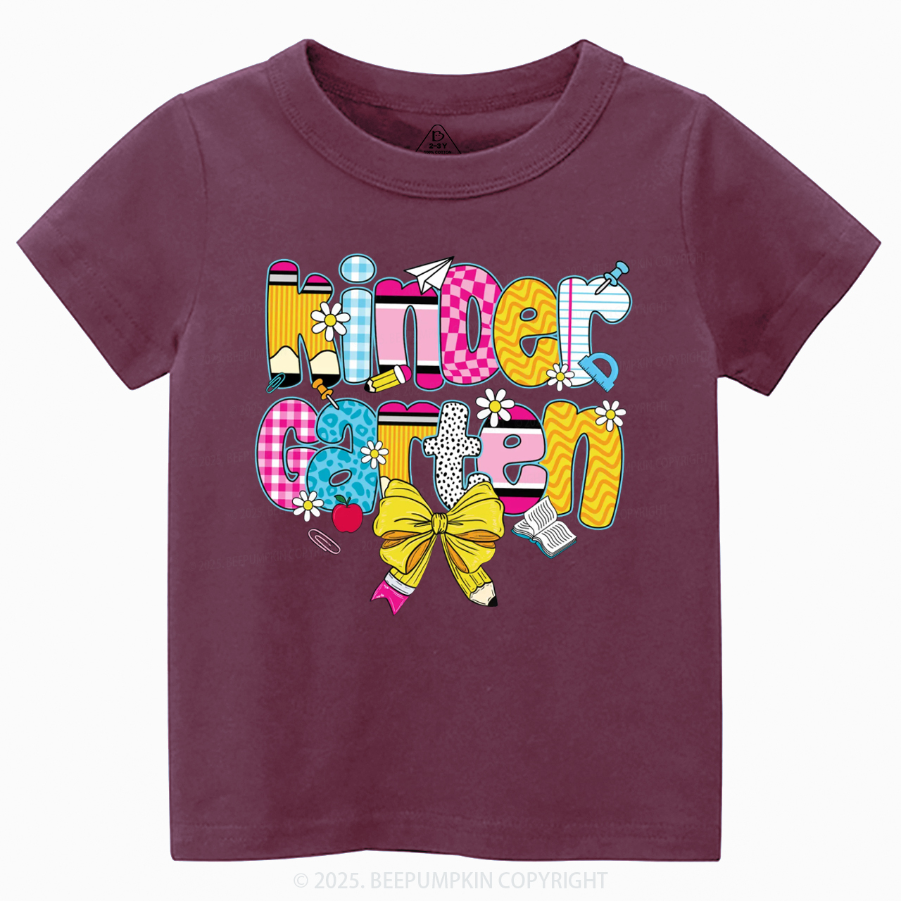 Personalized Checkered Sublimation Toddler&Kid's Tees Beepumpkin