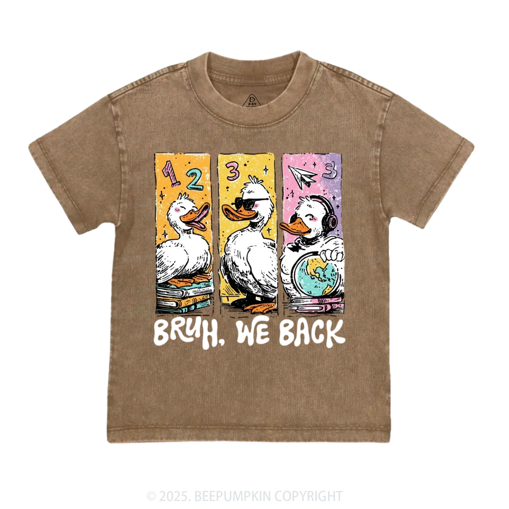 Bruh, We Back Kindergarten Toddler&Kids Washed Tees