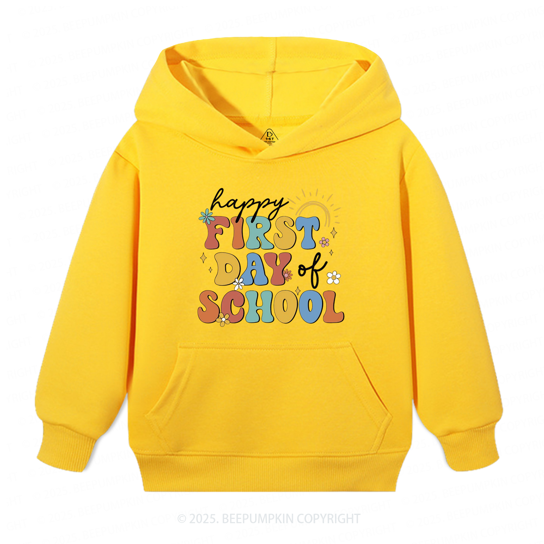 Happy First Day Of School Kid's Hoodies Beepumpkin