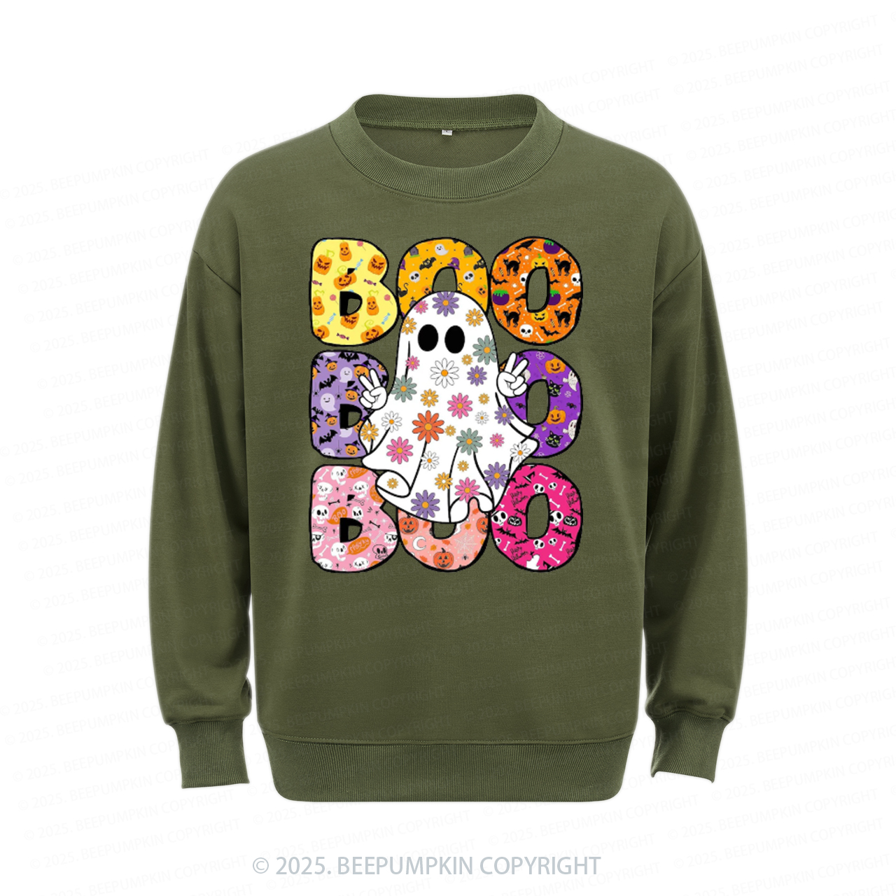 Boo Halloween Sweatshirt Beepumpkin 