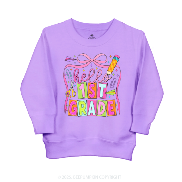 Hello 1st Grade Kid's Sweatshirt