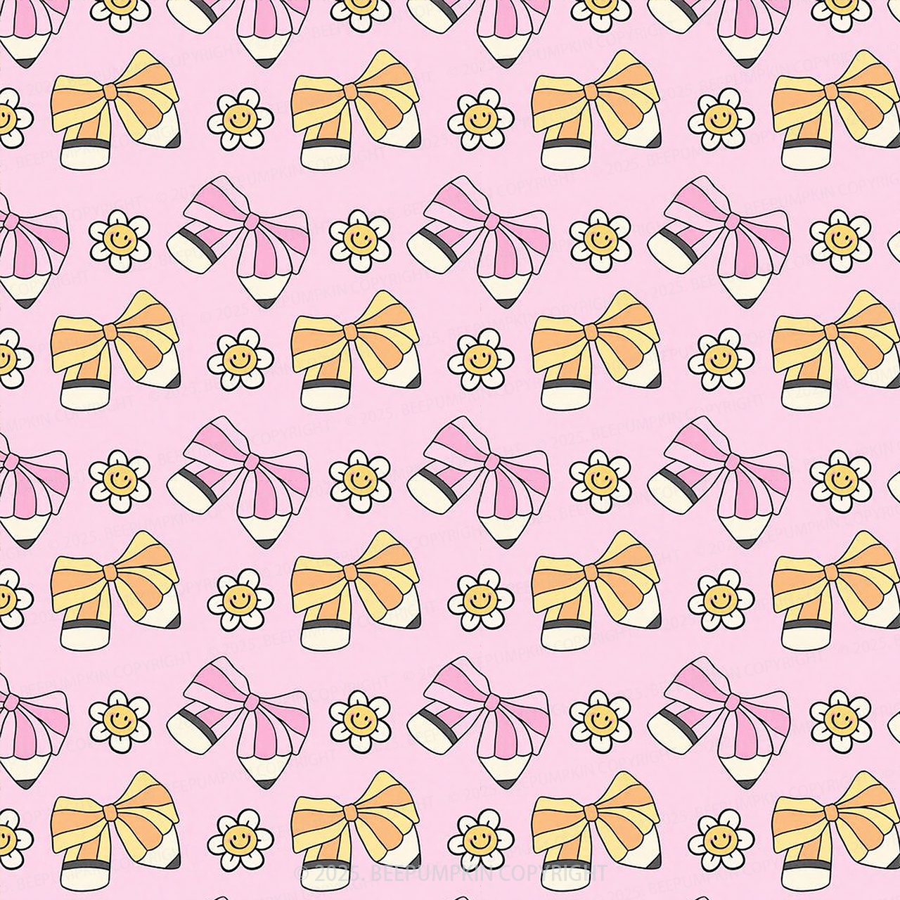 Sweet Bow All Over Print Kids Dress