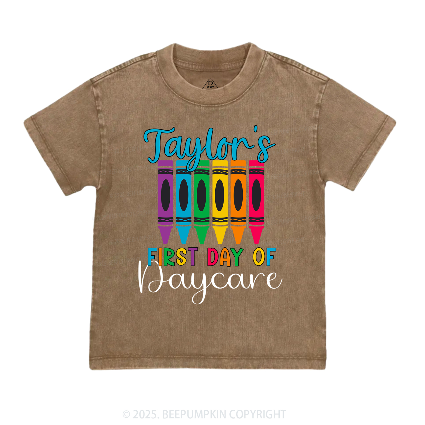My First Day Of Daycare Toddler&Kids Washed Tees
