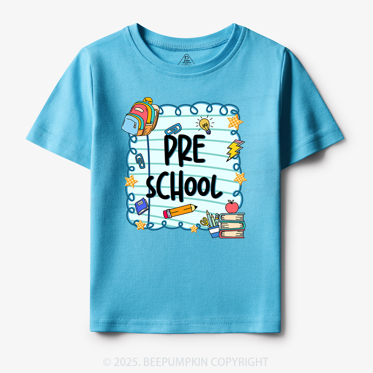 Personalized First Day Of School Toddler&Kid's Tees Beepumpkin