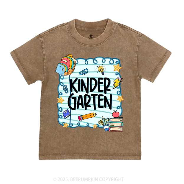 Personalized School Essentials Series Toddler&Kids Washed Tees