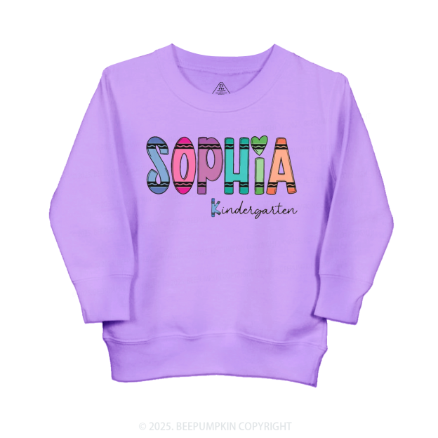 Personalized Colorful Name Magic Kid's Sweatshirt