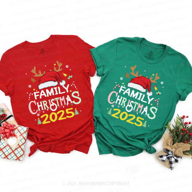 2025 Family Christmas Santa Shirts For Family Members