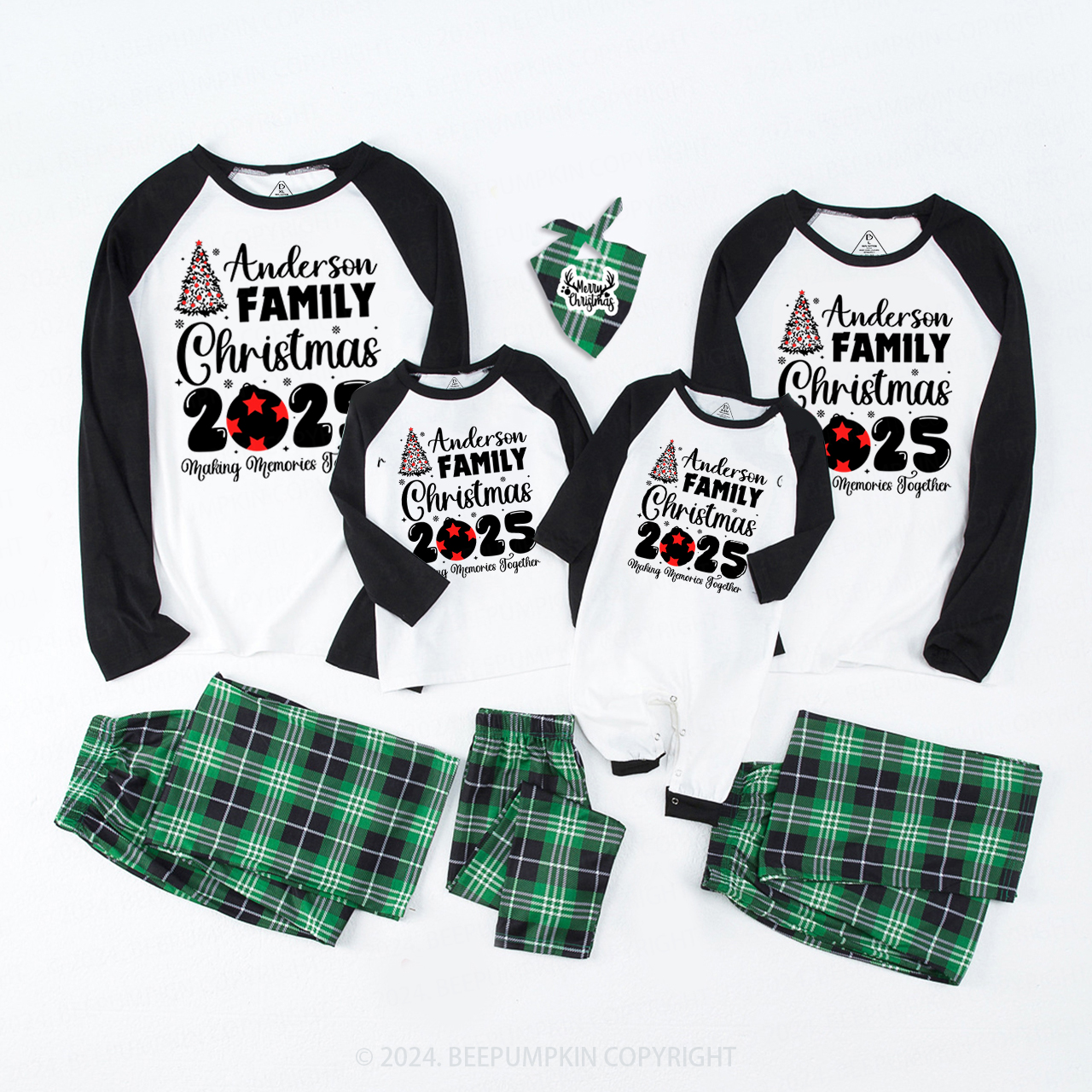 2025 Custom Making Memories Family Christmas Pajamas Beepumpkin