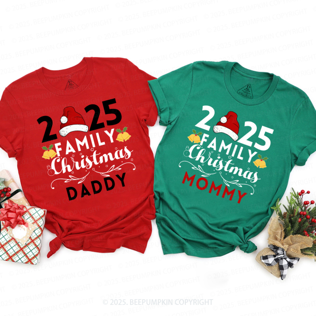 Personalized 2025 Family Christmas Name Matching Shirts Beepumpkin