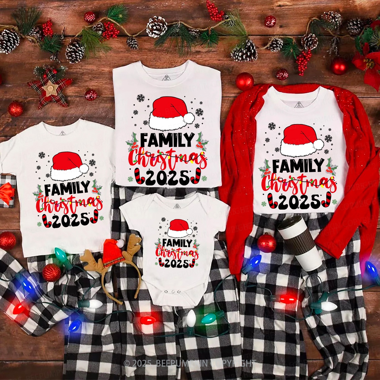 Family Christmas 2025 Xmas Trees Merry Christmas Family Shirt