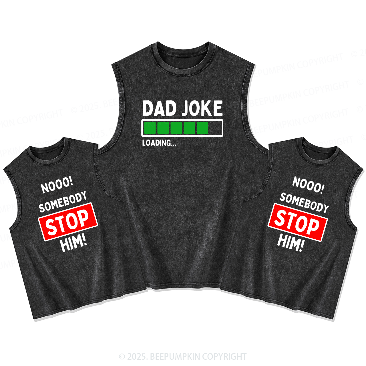 Dad Joke Loading Nooo! Dad&Me Matching Washed Tank Top