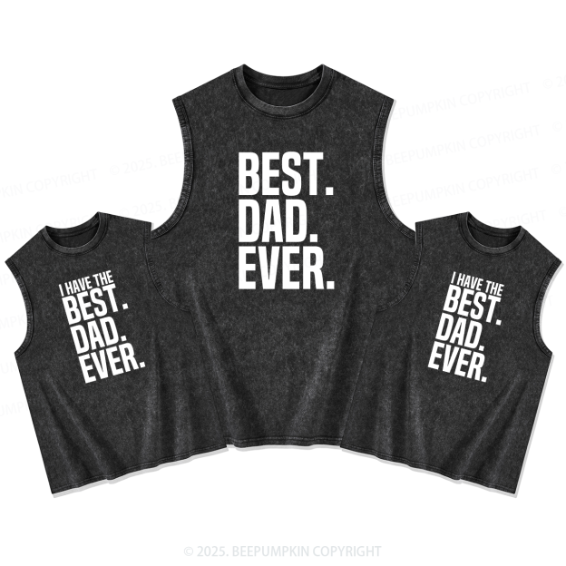 Best Dad Ever Dad&Me Matching Washed Tank Top