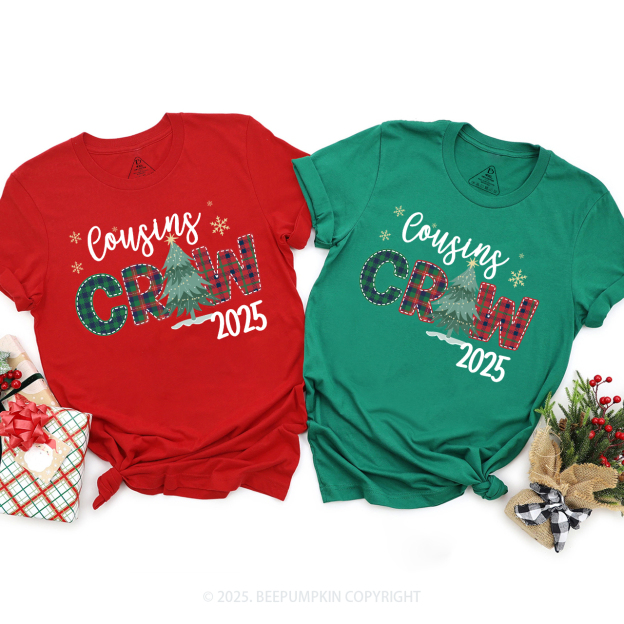 2025 Cousins Crew Christmas Family Matching Tees Beepumpkin