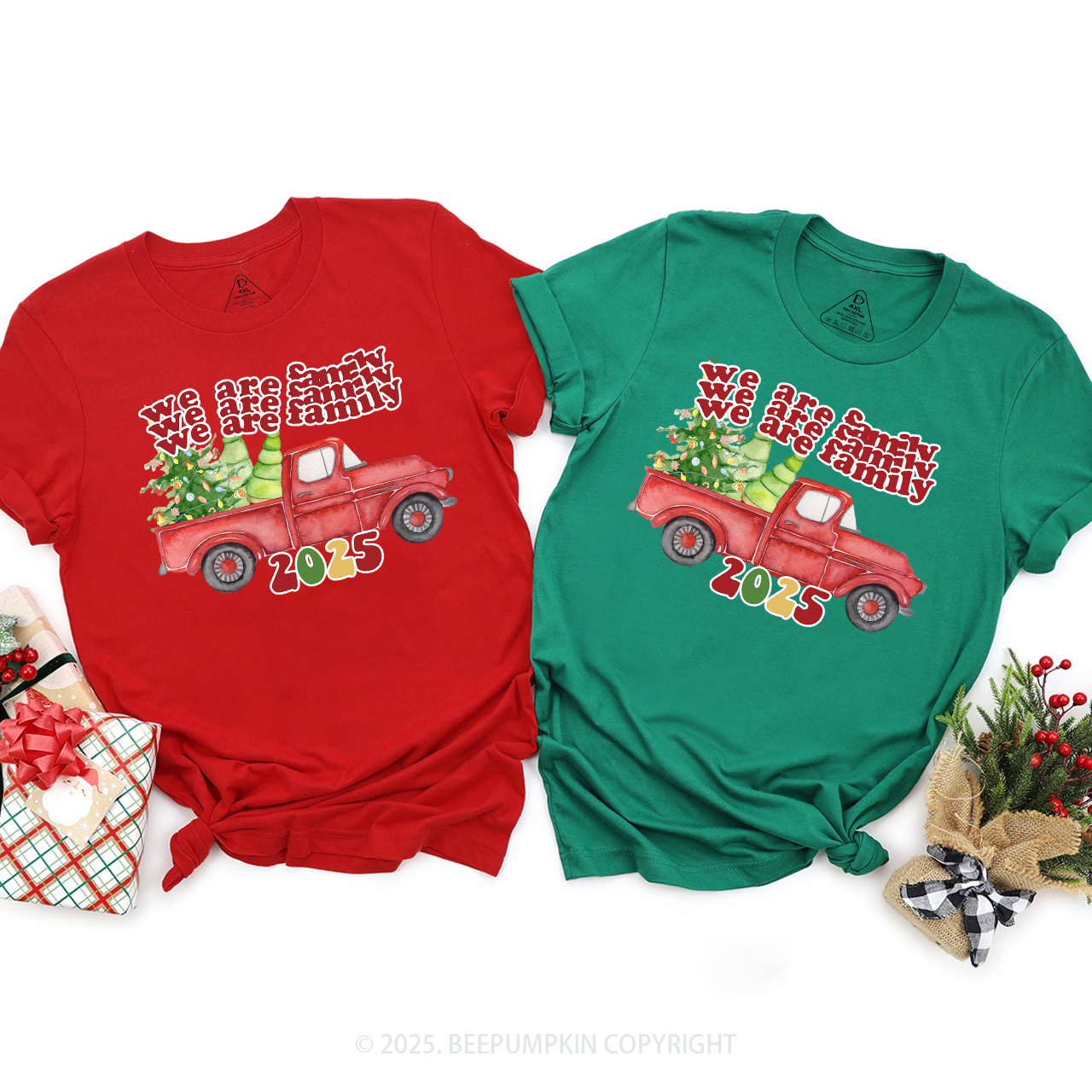 We Are Family 2025 Christmas Matching Shirts Beepumpkin