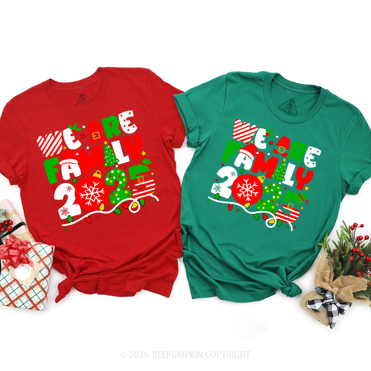 We Are Family Christmas 2025 Family Matching T-Shirts