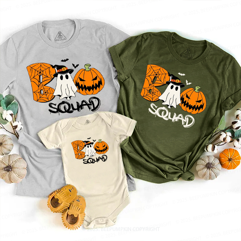 Boo Ghost Halloween Family Matching Shirts