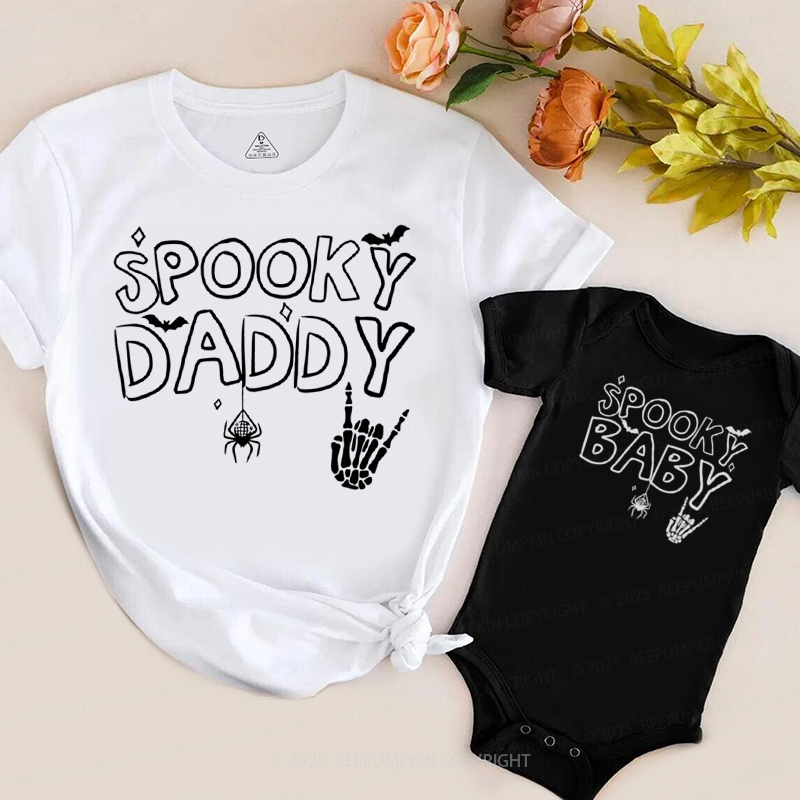 Personalized Spooky Baby Shower Halloween Family Matching Shirts