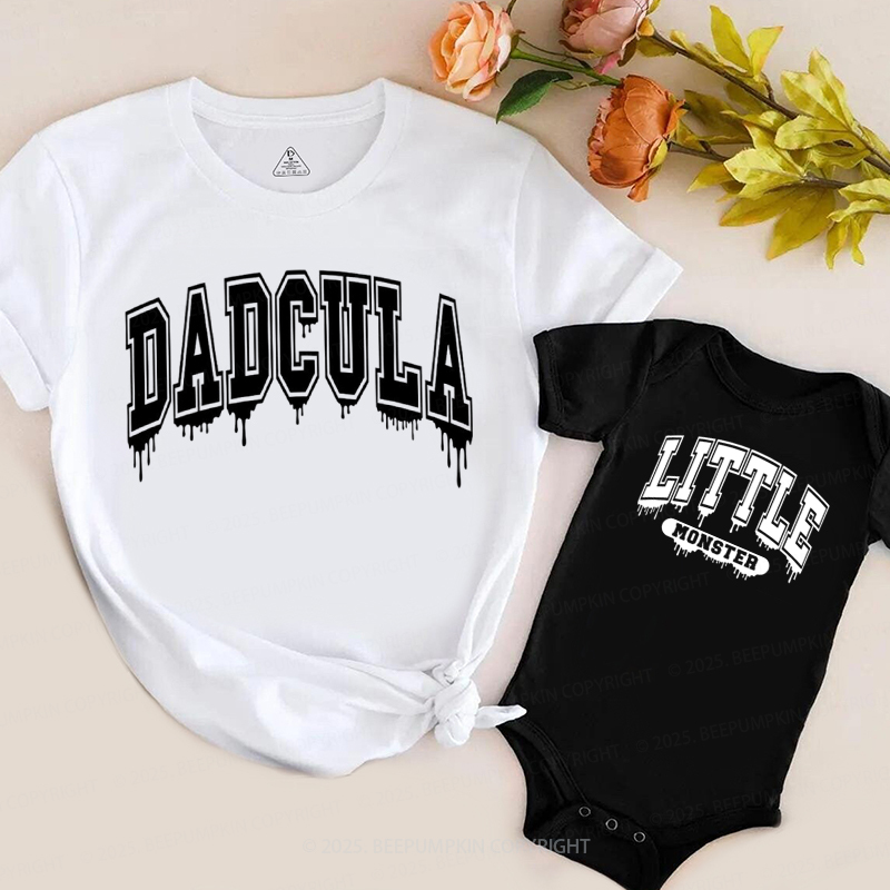 Personalized Little Monster Halloween Family Matching Shirts