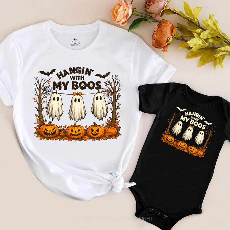 Hangin’ With My Boos Halloween Family Matching Shirts
