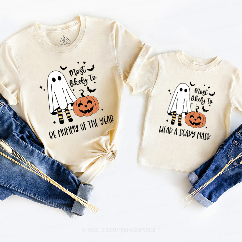 Personalized Funny Ghost Pumpkin Halloween Family Matching Shirts