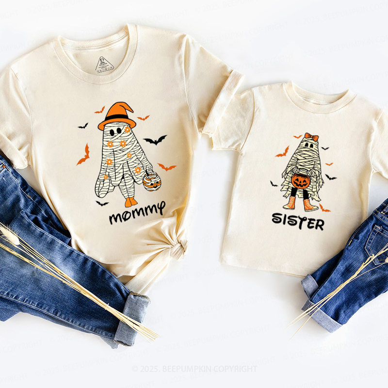 Personalized Spooky Season Trick-Or-Treat Halloween Family Matching Shirts