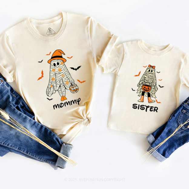 Personalized Spooky Season Trick-Or-Treat Halloween Family Matching Shirts