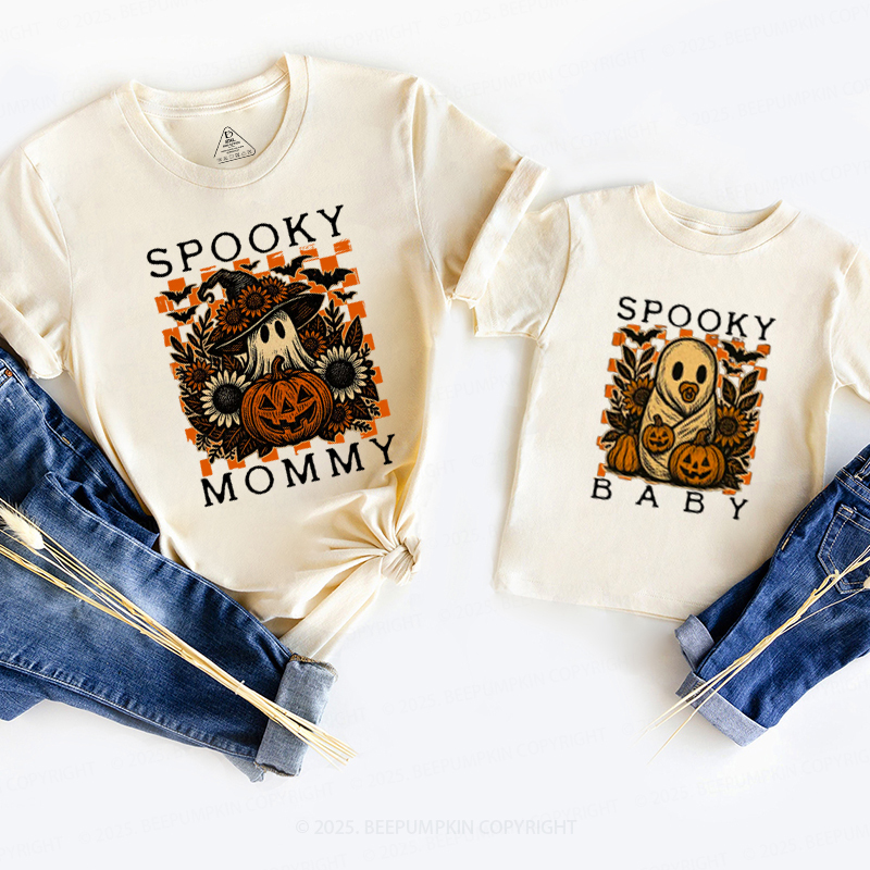 Personalized Pumpkin Patch Ghosts Halloween Family Matching Shirts