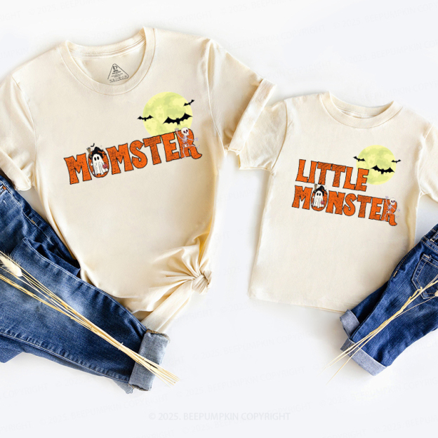 Personalized Dadcula Momster Little Monster Halloween Family Matching Shirts