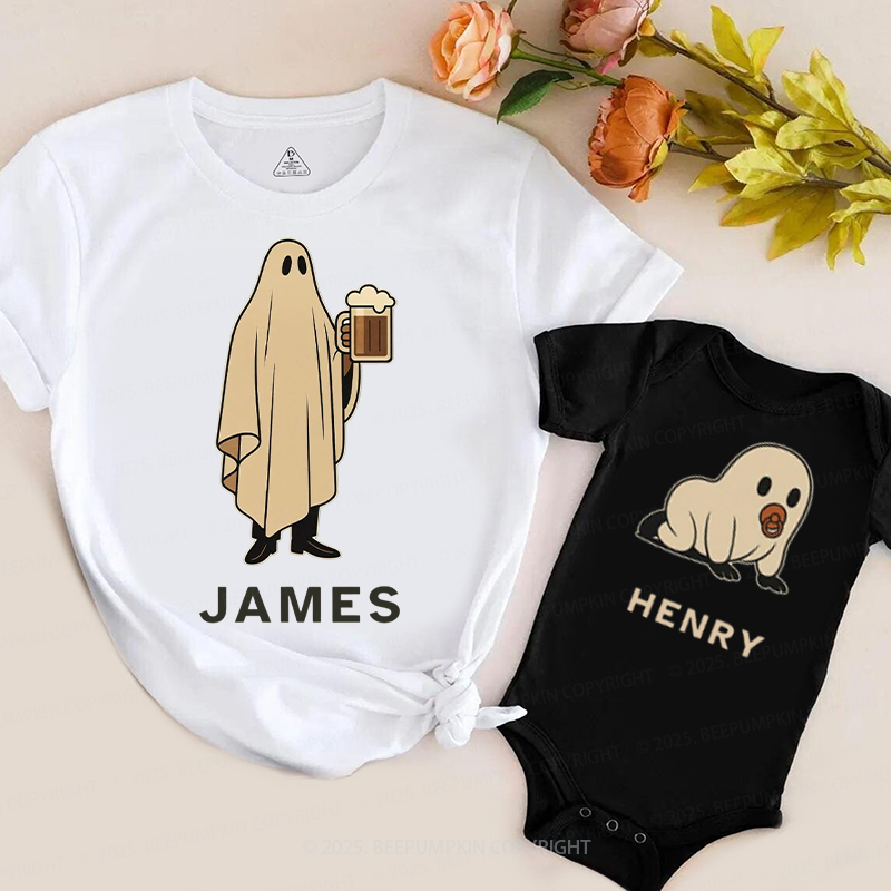 Personalized Ghost Halloween Family Matching Shirts