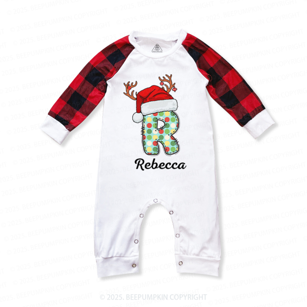 Personalized Monogram Christmas Party Family Matching Pajamas