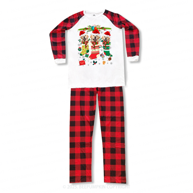 Personalized Paws & Claus Family Matching Pajamas