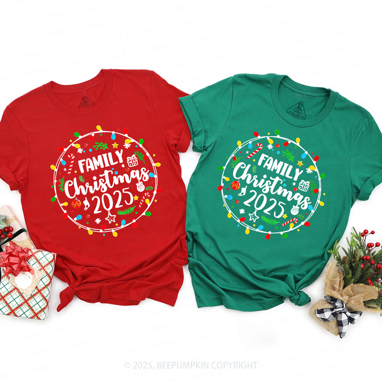 Cherished Moments 2025 Christmas Family Matching T-Shirts Beepumpkin