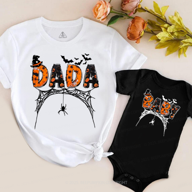 Personalized Spooky Web Halloween Family Matching Shirts