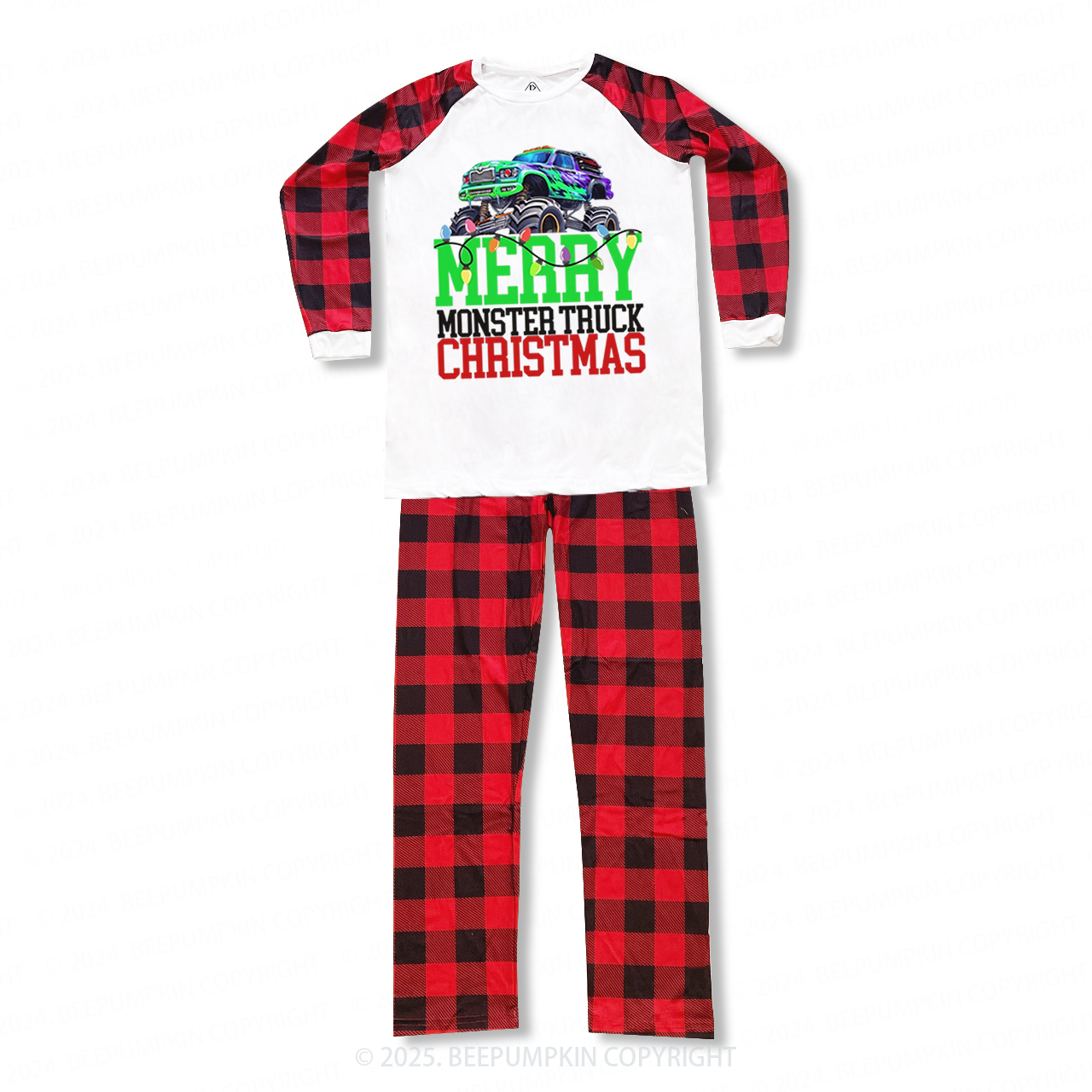 Monster Truck Christmas Family Matching Pajamas