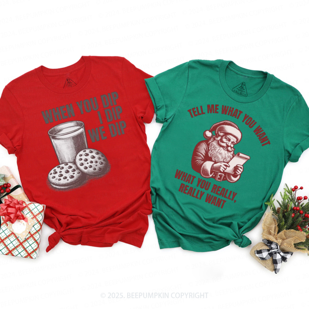 Personalized Jolly Jokes & Cheers Christmas Family Matching T-Shirts Beepumpkin