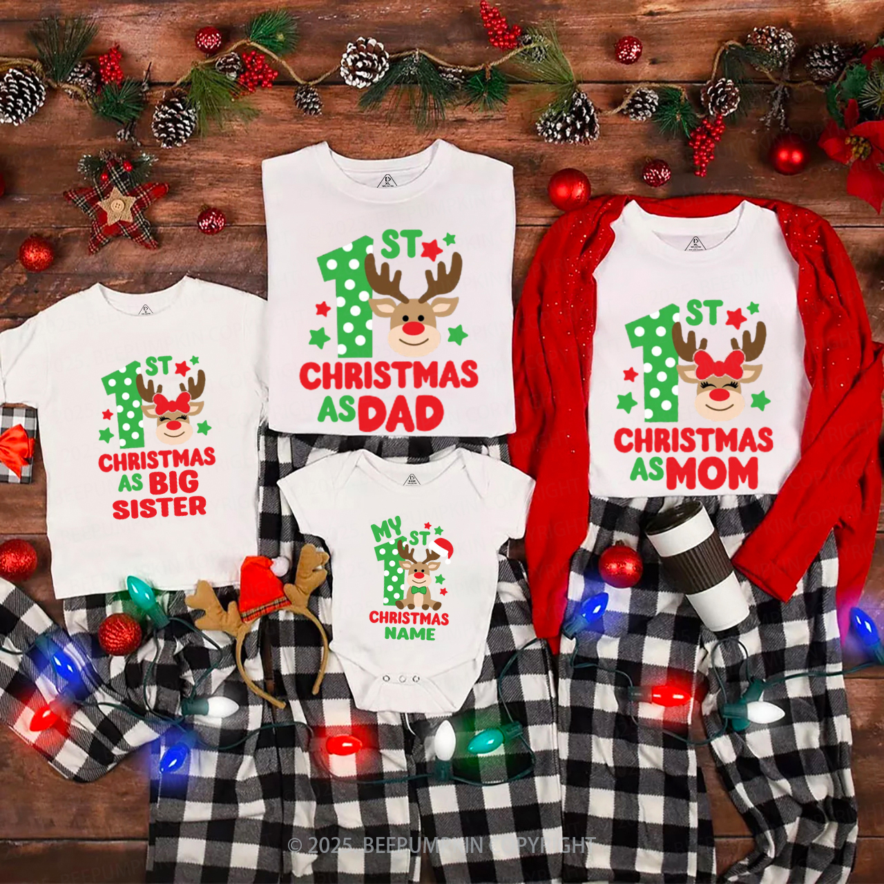 Holiday Memories Christmas Family Matching T-Shirts Beepumpkin