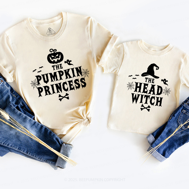 Personalized Witch & Pumpkin Crew Halloween Family Matching Shirts