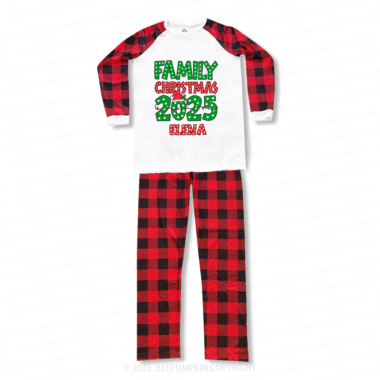 Personalized Christmas Christmas Neon Family Matching Pajamas
