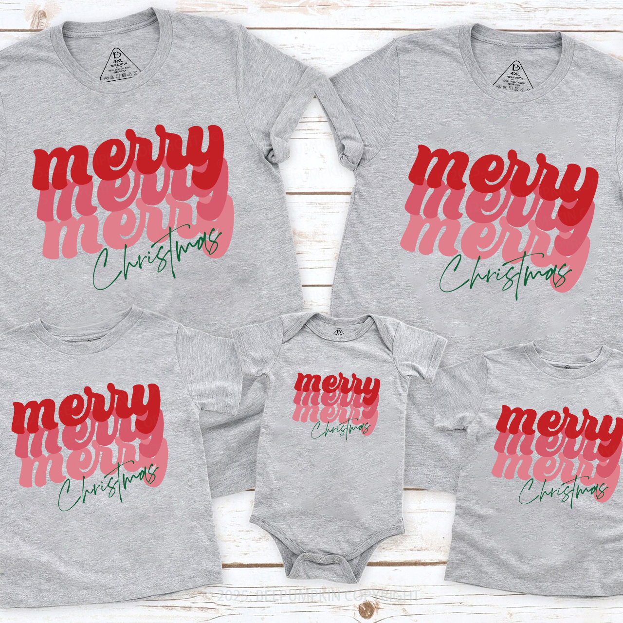 Merry Christmas Family Matching Shirts Beepumpkin
