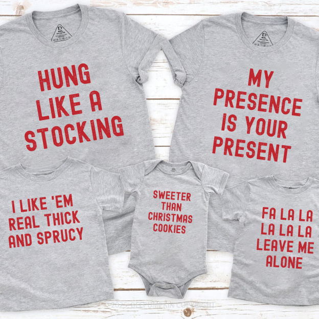 Personalized Funny 60 Quotes Christmas Party Family Matching T-Shirts Beepumpkin