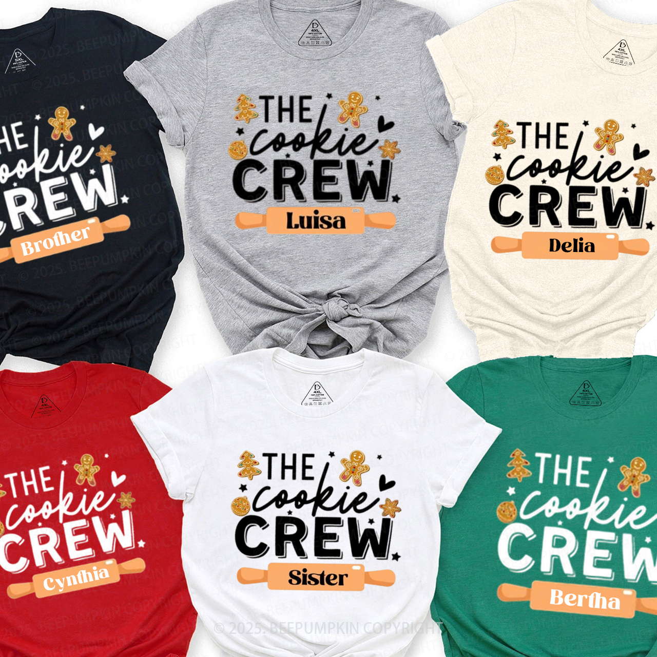 Personalized The Cookie Crew Family Matching T-Shirts Beepumpkin