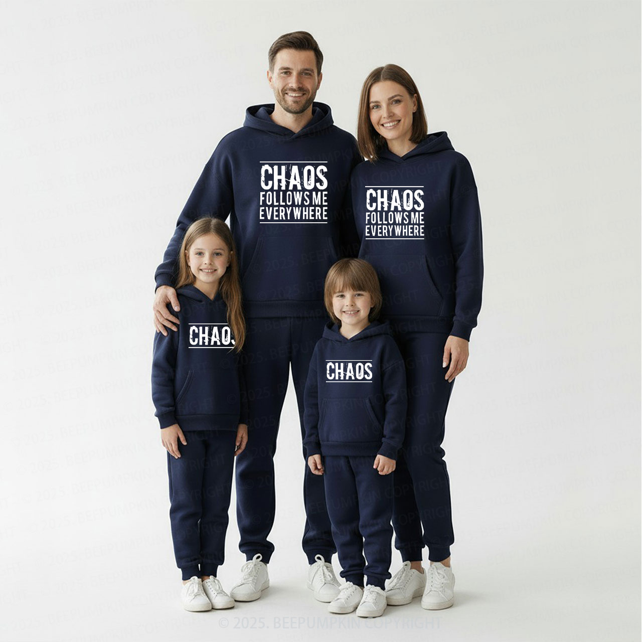 Chaos Follows Me Everywhere Family Matching Hoodie Set